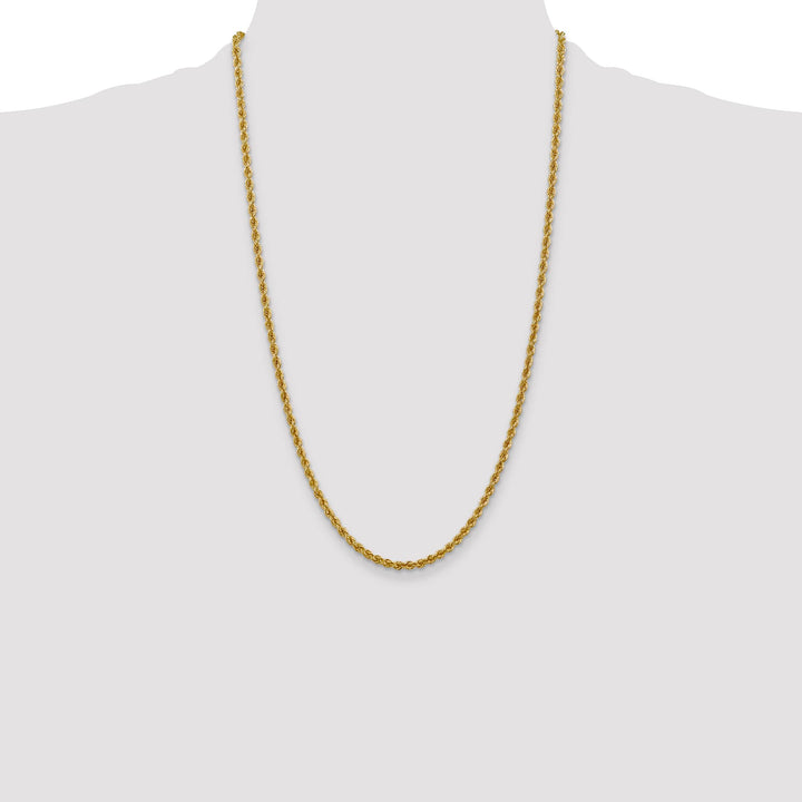 10K Yellow Gold 3mm Regular Rope Chain