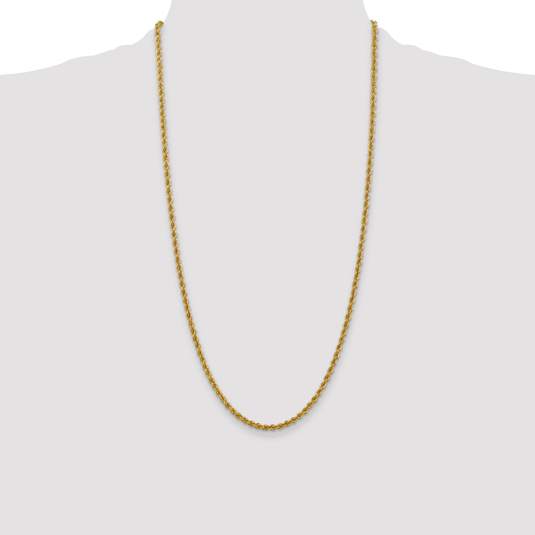 10K Yellow Gold 3mm Regular Rope Chain