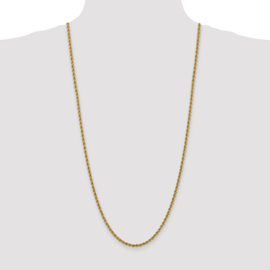 10K Yellow Gold 3mm Regular Rope Chain