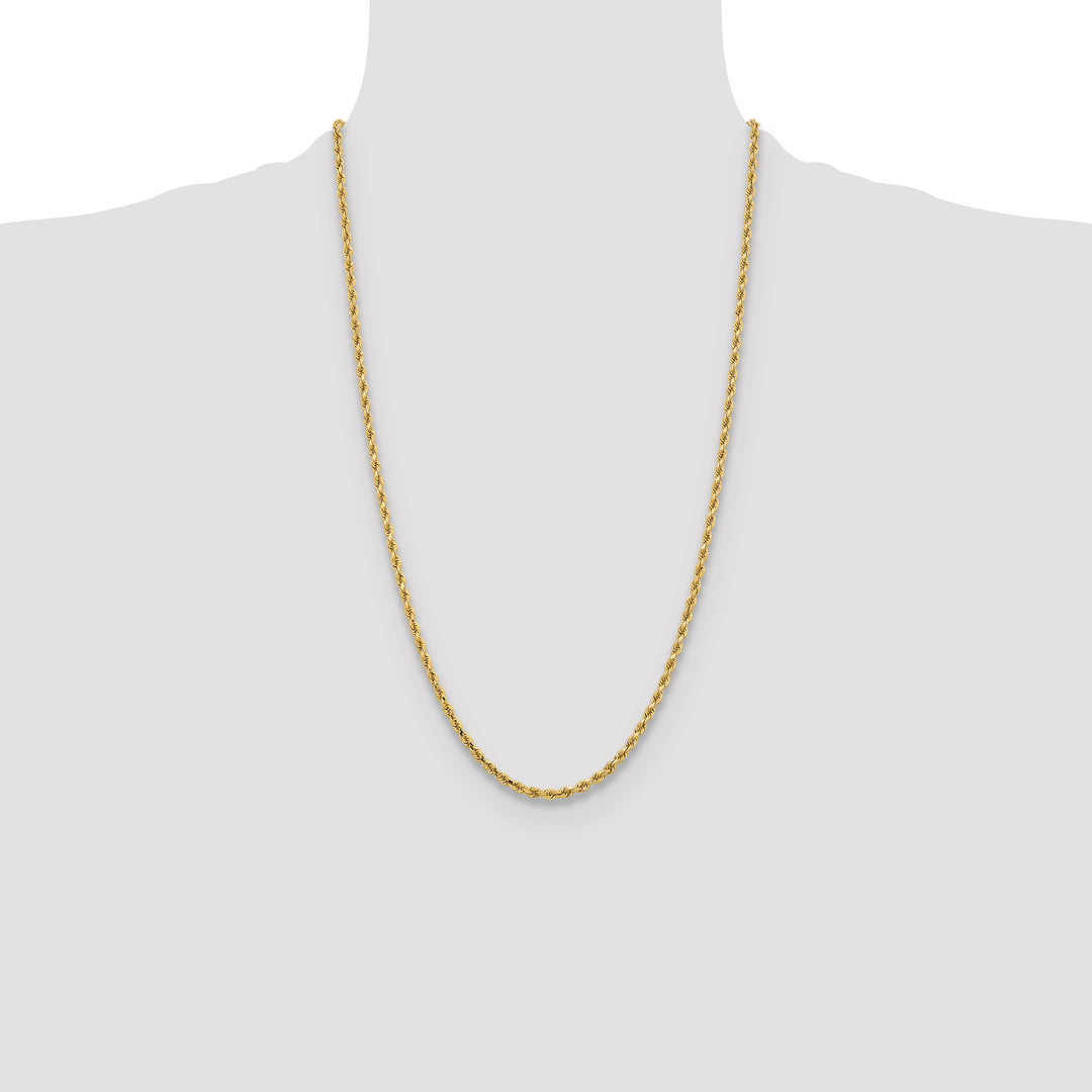 10K Yellow Gold 3.25mm D.C. Rope Chain
