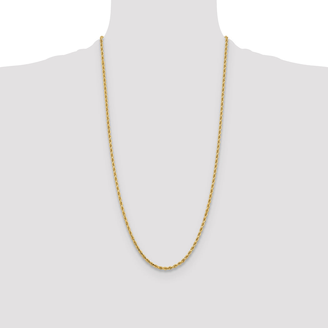 10K Yellow Gold 3.25mm D.C. Rope Chain