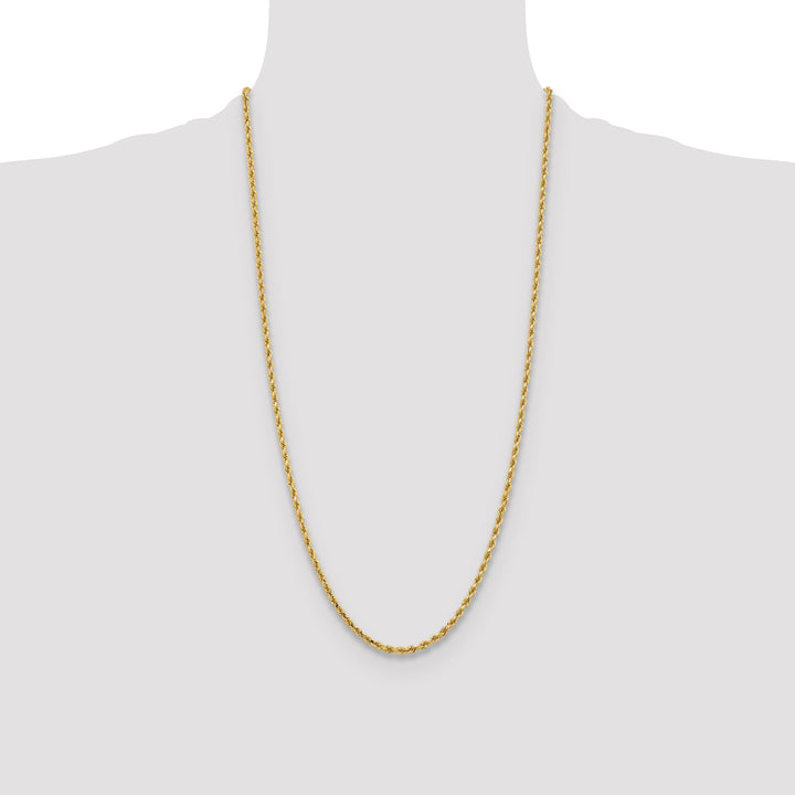 10K Yellow Gold 3.25mm D.C. Rope Chain