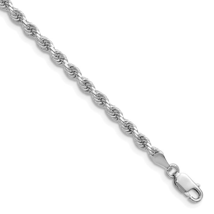 10K White Gold 3.25mm D.C. Rope Chain