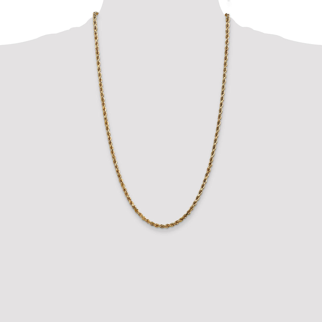 10K Yellow Gold 3.5mm D.C. Rope Chain