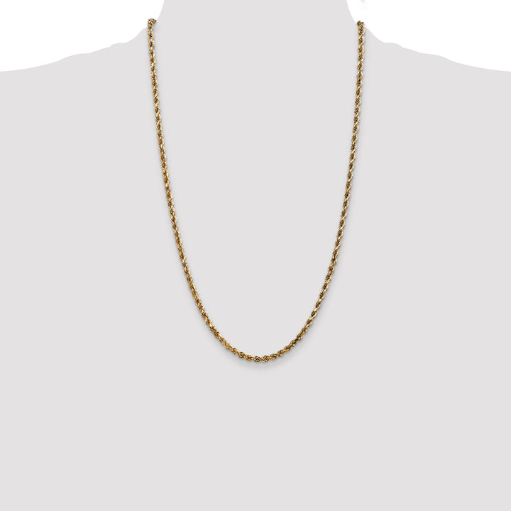 10K Yellow Gold 3.5mm D.C. Rope Chain