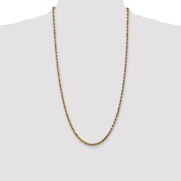 10K Yellow Gold 3.5mm D.C. Rope Chain