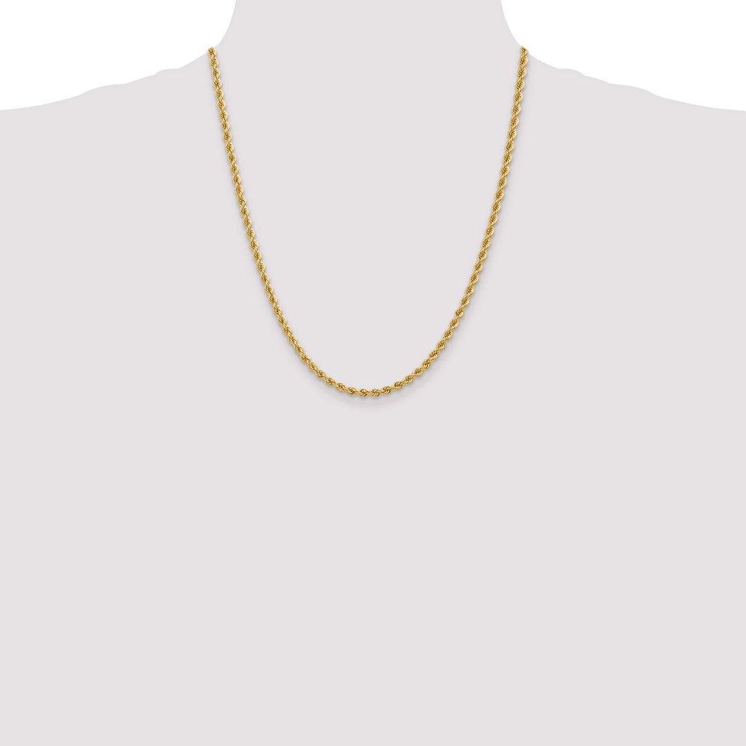 10K Yellow Gold 3.65mm Regular Rope Chain