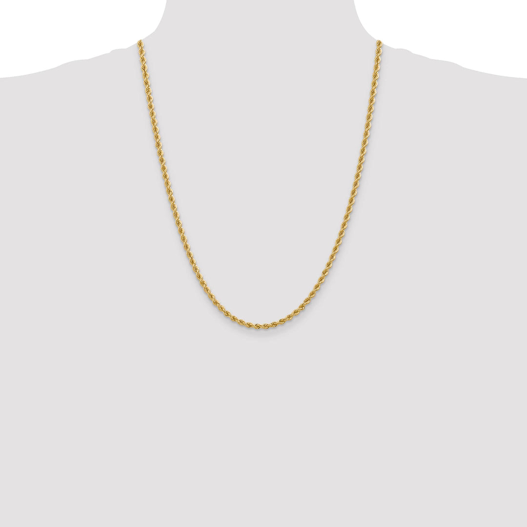 10K Yellow Gold 3.65mm Regular Rope Chain