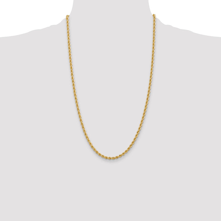 10K Yellow Gold 3.65mm Regular Rope Chain