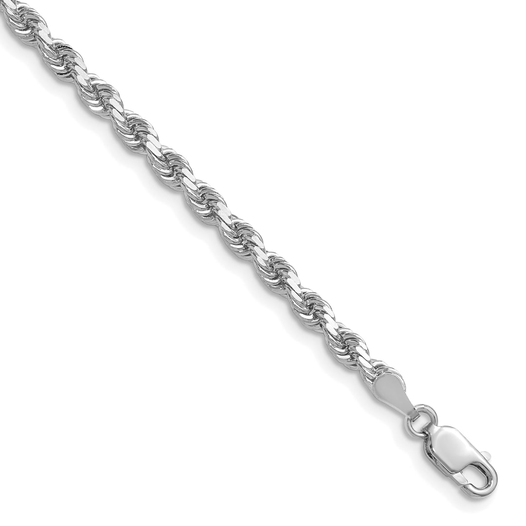 10K White Gold 3.5mm D.C. Rope Chain