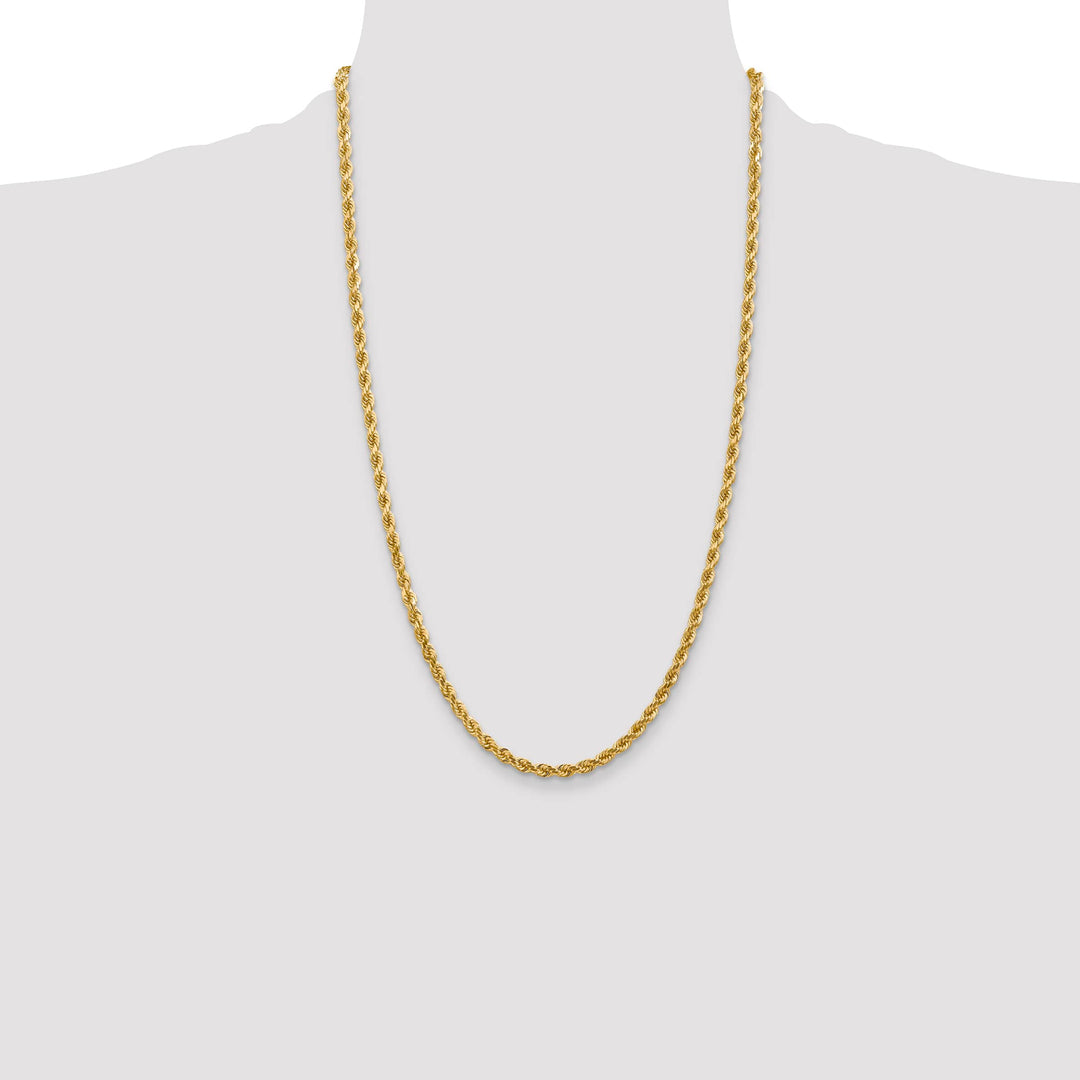 10K Yellow Gold 4mm D.C. Rope Chain