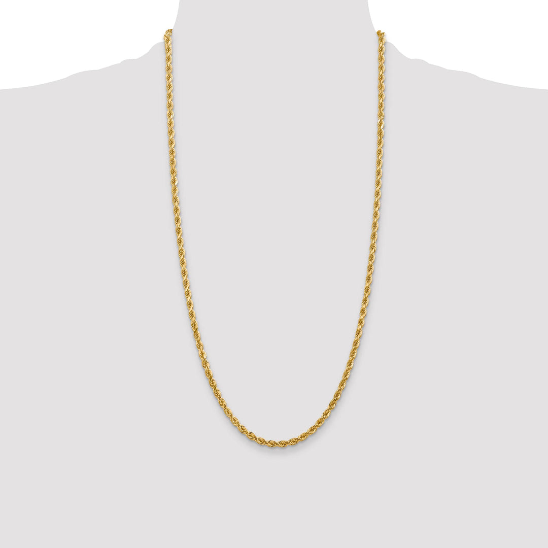 10K Yellow Gold 4mm D.C. Rope Chain