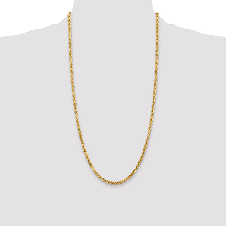 10K Yellow Gold 4mm D.C. Rope Chain