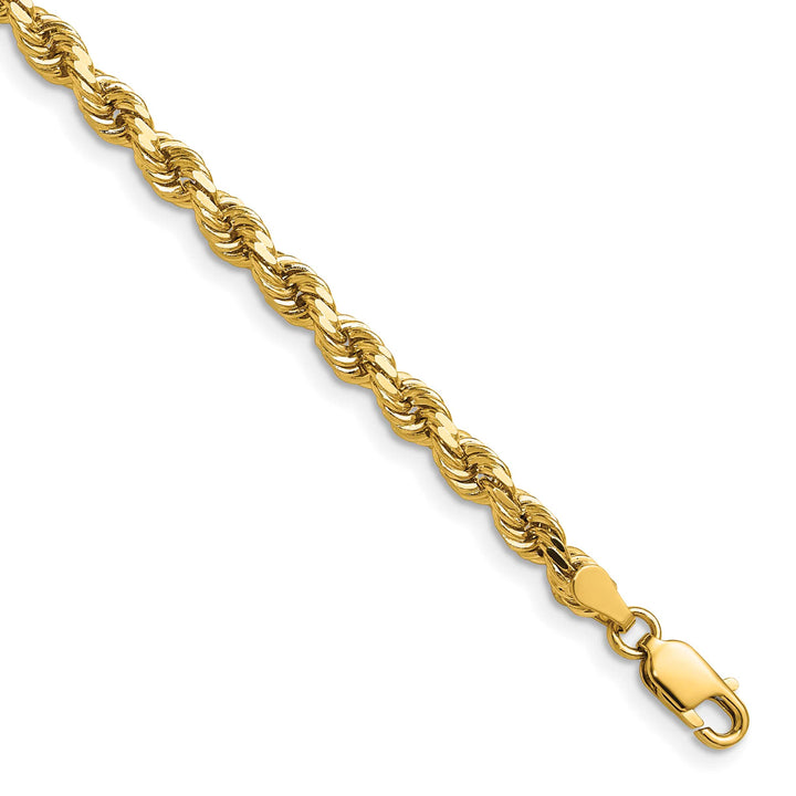 10K Yellow Gold 4mm D.C. Rope Chain