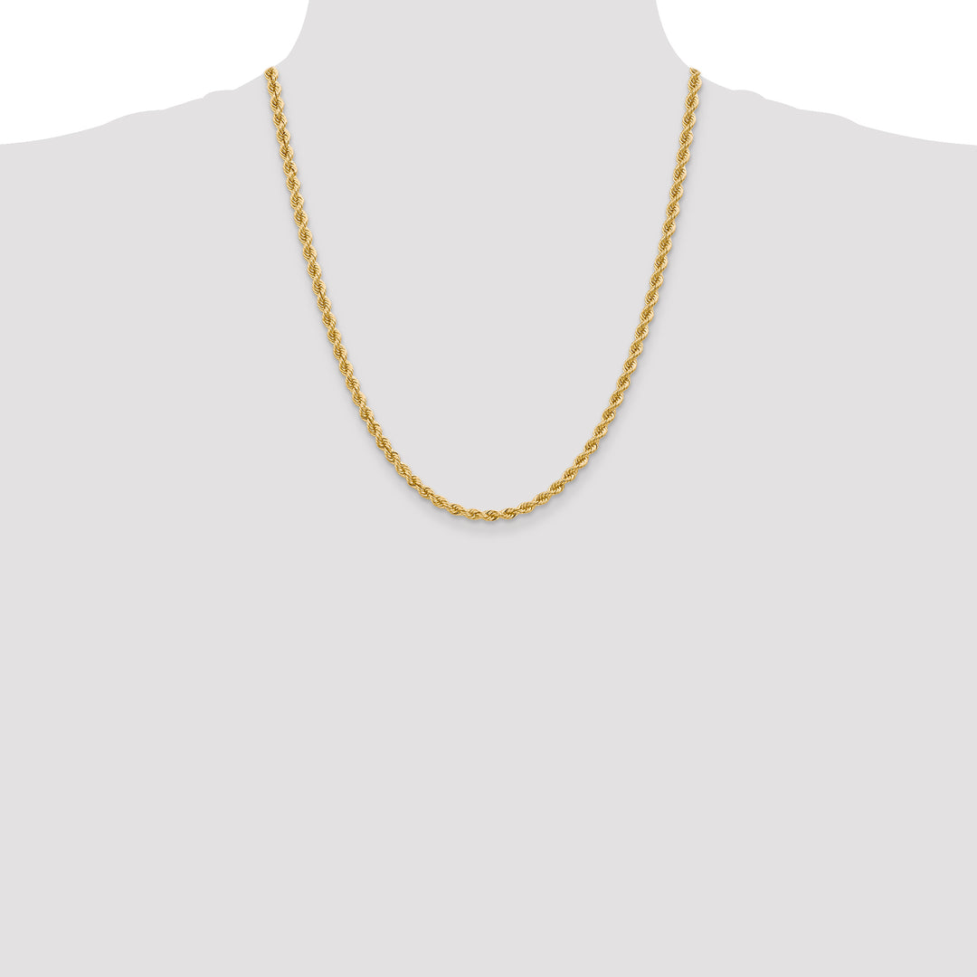 10K Yellow Gold 4mm Regular Rope Chain
