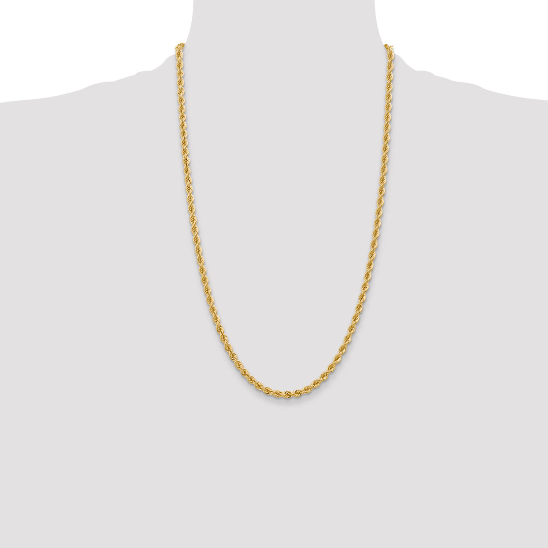 10K Yellow Gold 4mm Regular Rope Chain