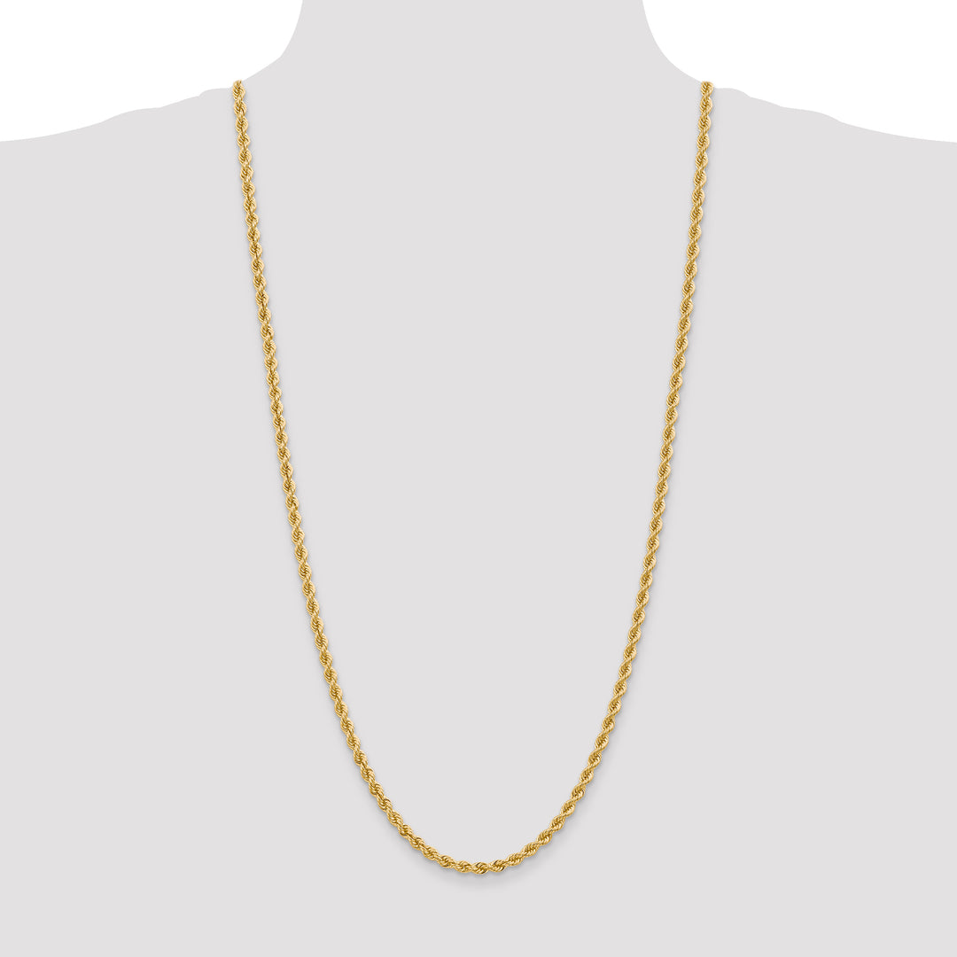 10K Yellow Gold 4mm Regular Rope Chain