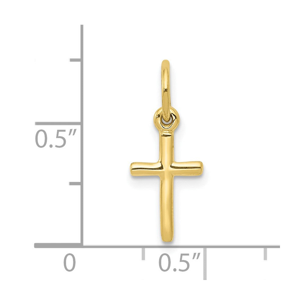 Lovely Rita's Pendants & Charms 10K Yellow Gold Solid Polished Medium Latin Cross Charm