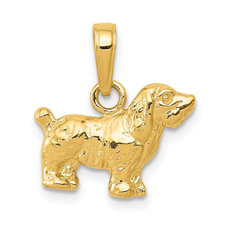 Lovely Rita's Pendants & Charms 10K Yellow Gold Solid Polished Small Cocker Spaniel Dog Pendant