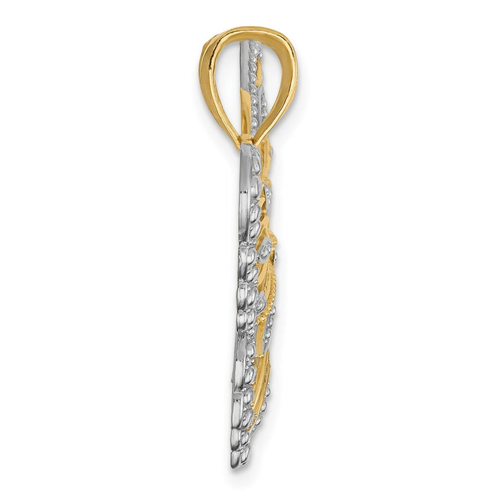 Lovely Rita's Pendants & Charms 10K Yellow Gold Solid Polished Extra Large Butterfly Pendant