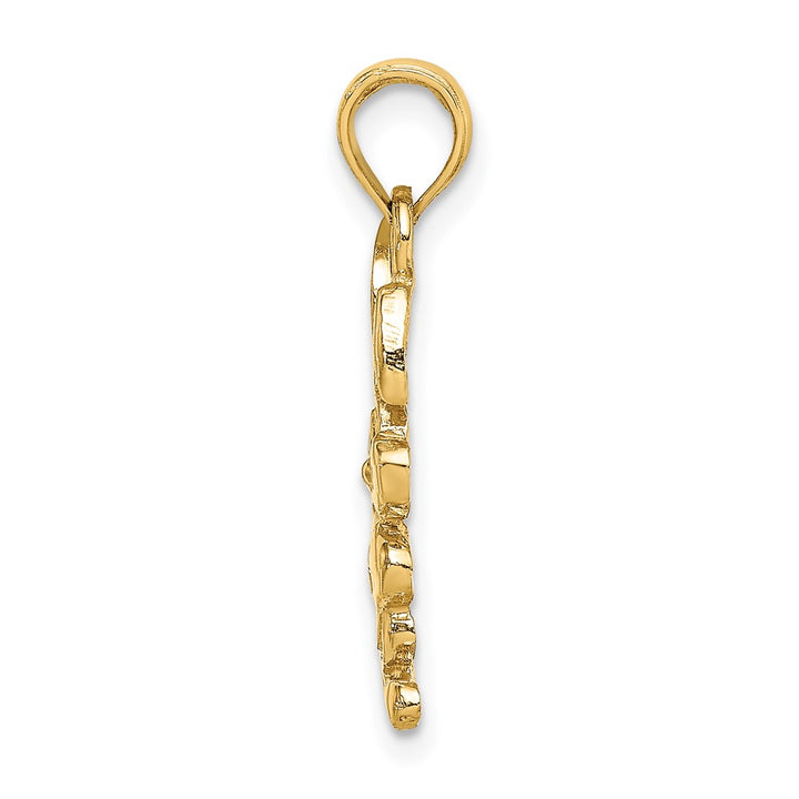 Lovely Rita's Pendants & Charms 10K Yellow Gold Solid Polished Medium Rabbit Charm