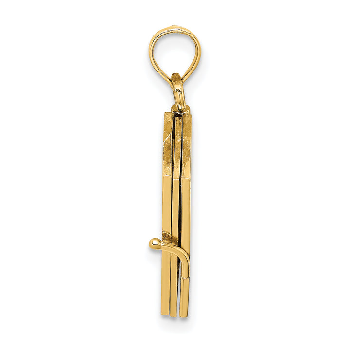 10K Yellow Gold 3-D Moveable AN IRISH PRAYER Book with Clover Charm