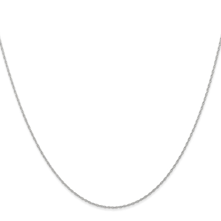 10K White Gold .6 mm Carded Cable Rope Chain