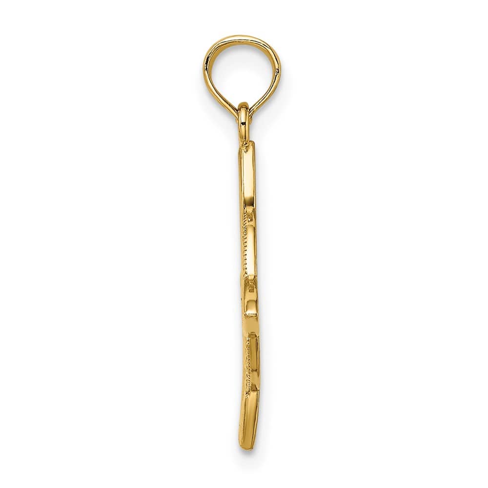 Lovely Rita's Pendants & Charms 10K Yellow Gold Solid Polished Medium Celtic Eternity Knot Charm