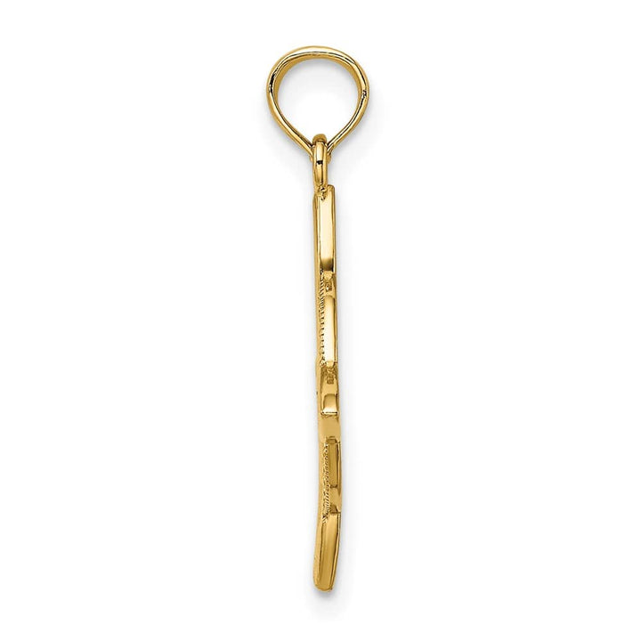 Lovely Rita's Pendants & Charms 10K Yellow Gold Solid Polished Medium Celtic Eternity Knot Charm