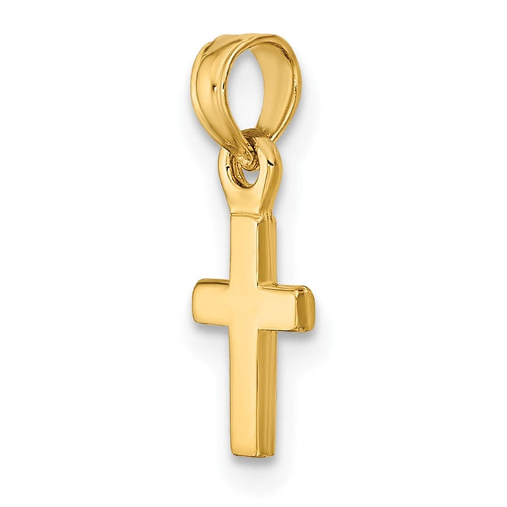 10K Yellow Gold Solid Polished Medium Latin Cross Charm
