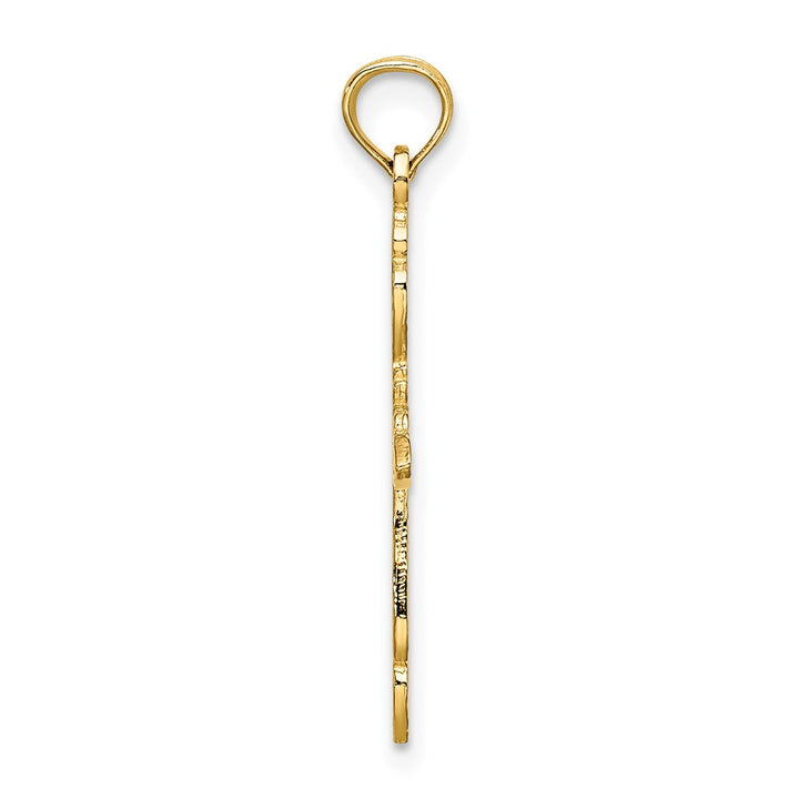 Lovely Rita's Pendants & Charms 10K Yellow Gold Polished Large Cut-Out Cross Charm
