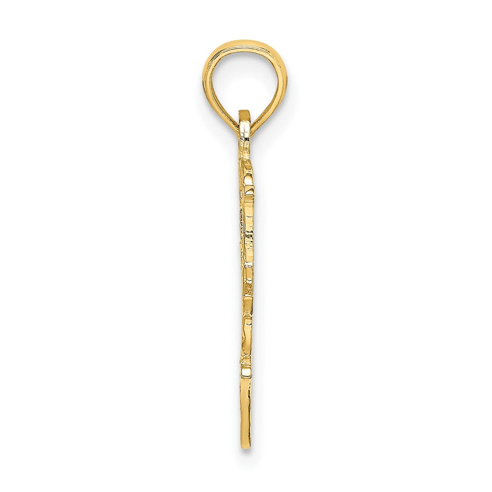 Lovely Rita's Pendants & Charms 10K Yellow Gold Solid Polished Medium #1 NANA in Heart Charm
