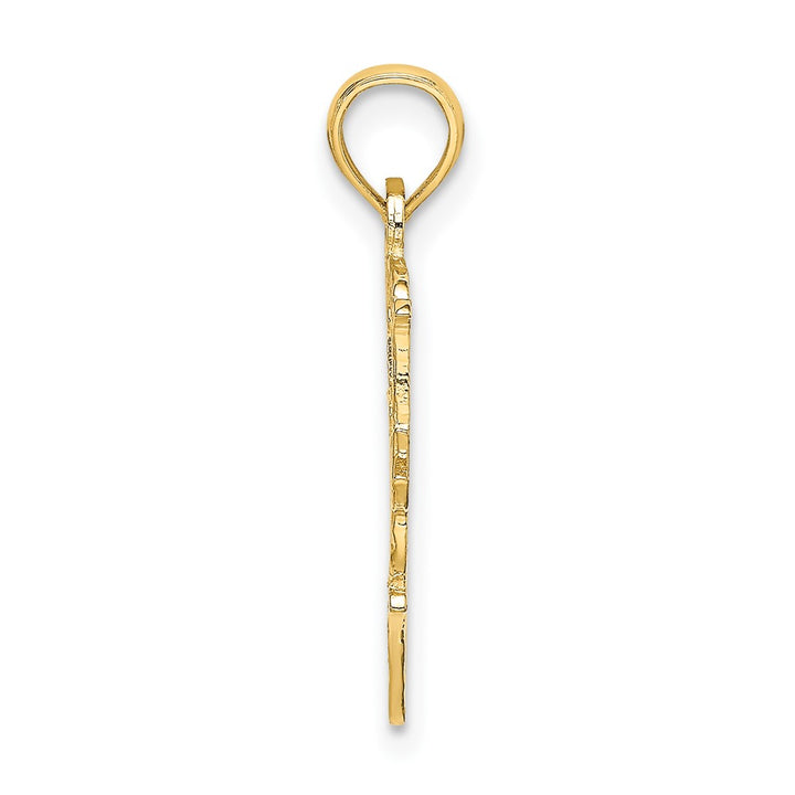 Lovely Rita's Pendants & Charms 10K Yellow Gold Solid Polished Medium #1 NANA in Heart Charm