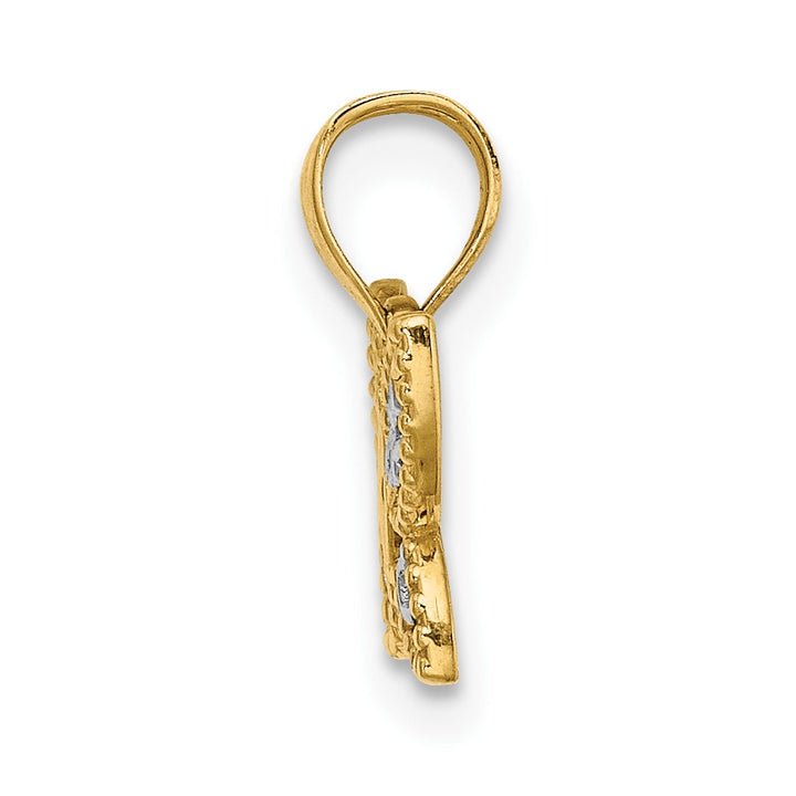 Lovely Rita's Pendants & Charms 10K Yellow Gold Solid Polished D.C. Small Butterfly Charm