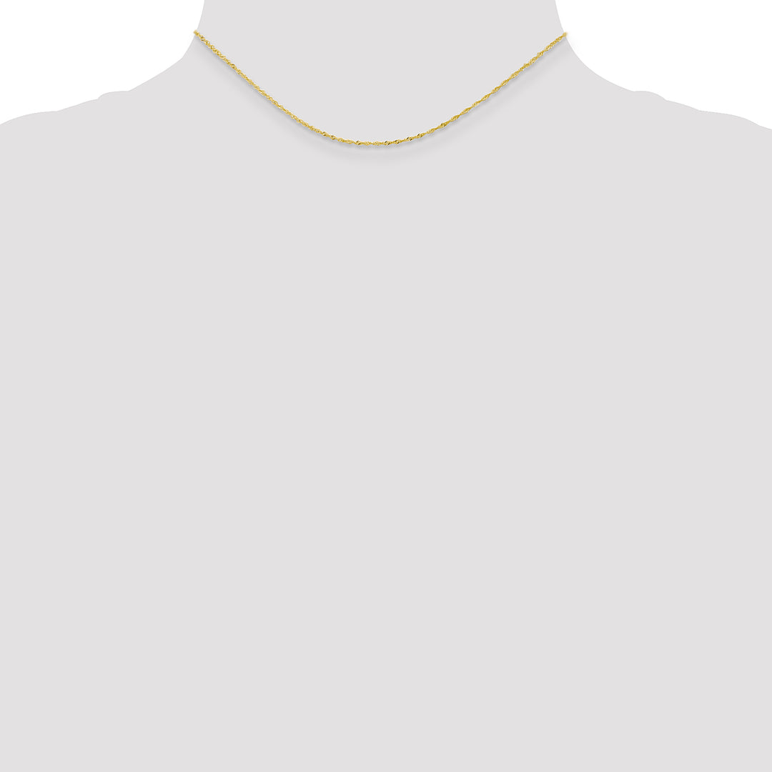 10K Yellow Gold 1.1mm Singapore Chain