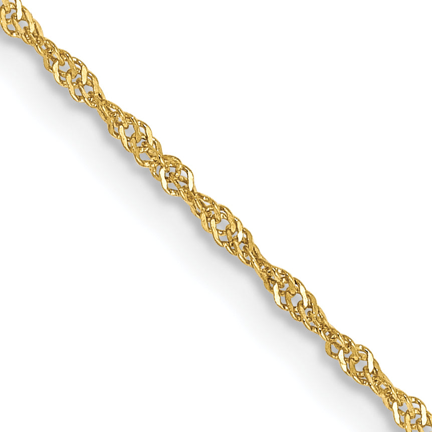 10K Yellow Gold 1.1mm Singapore Chain