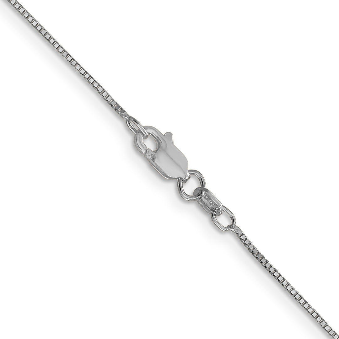 10K White Gold .7mm Box with Lobster Clasp Chain