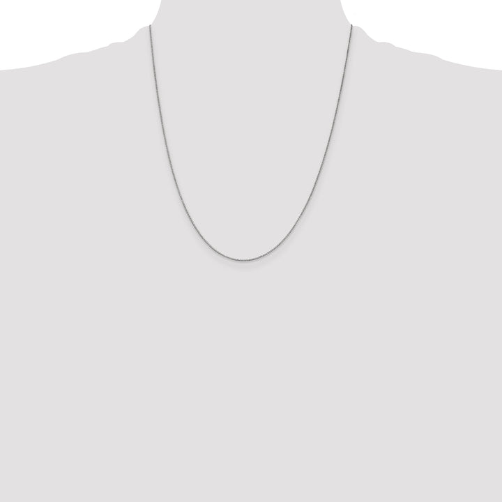 10K White Gold .7mm Box with Lobster Clasp Chain