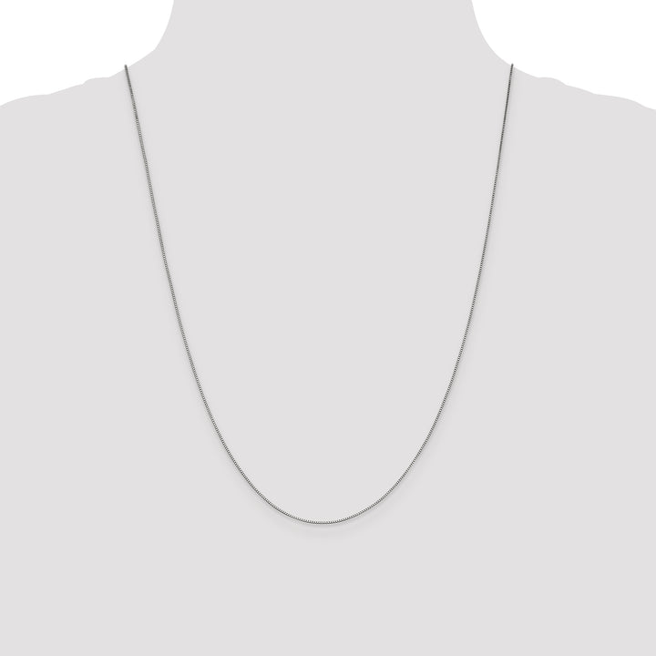 10K White Gold .7mm Box with Lobster Clasp Chain