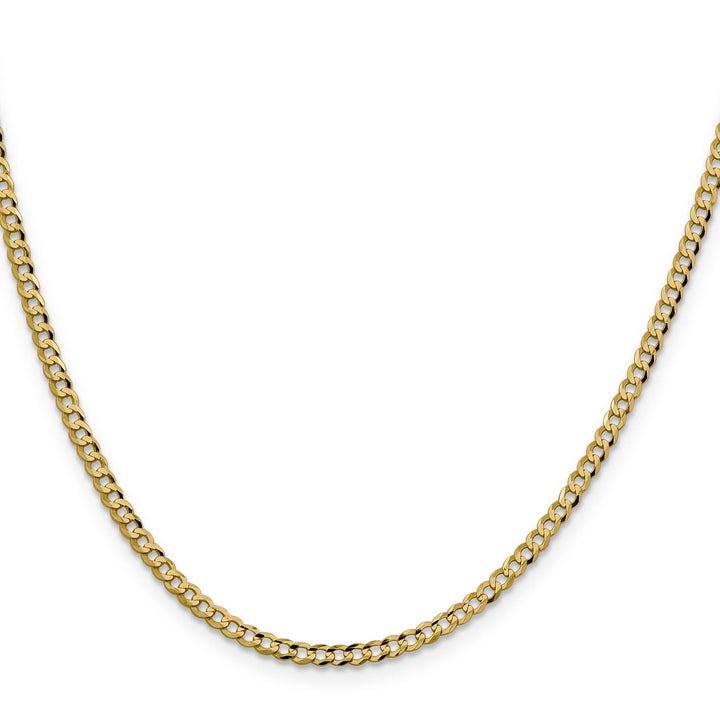 10K Yellow Gold 3.1mm Lightweight Flat Cuban Chain