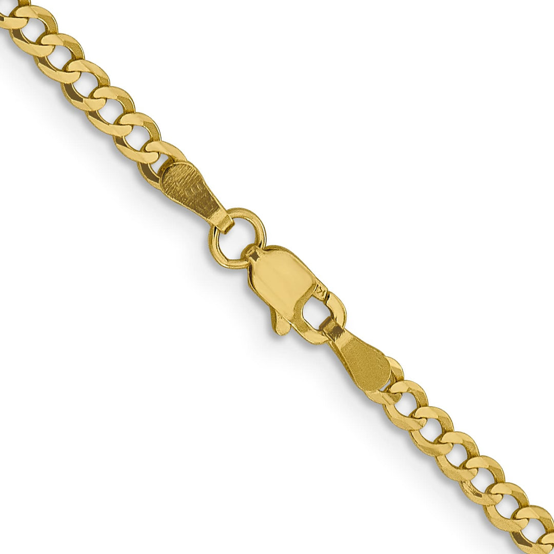 10K Yellow Gold 3.1mm Lightweight Flat Cuban Chain