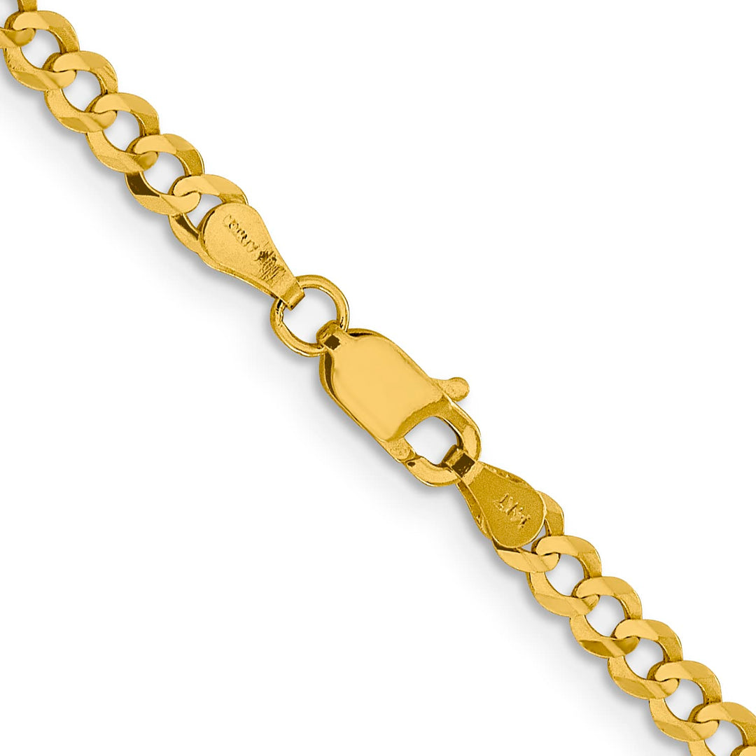 10K Yellow Gold 3.7mm Lightweight Flat Cuban Chain