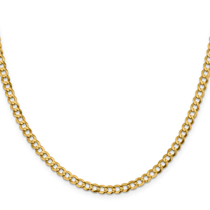 10K Yellow Gold 4.7mm Lightweight Flat Cuban Chain