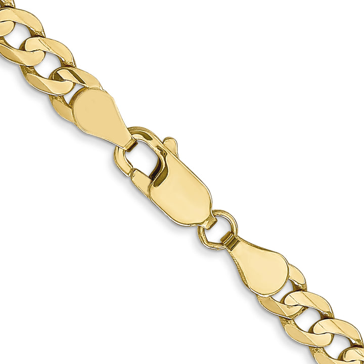 10K Yellow Gold 4.5mm Open Concave Curb Chain 10K