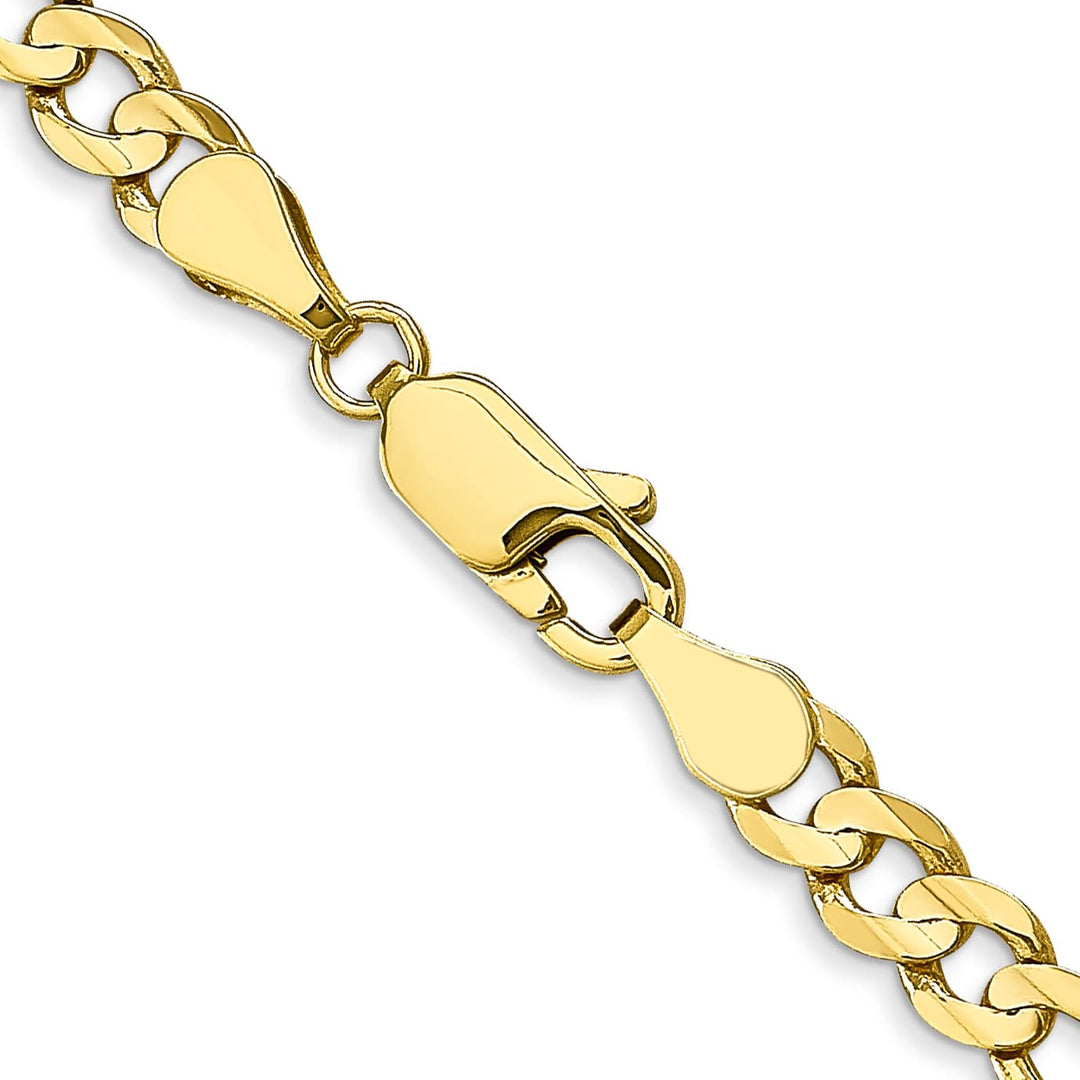 10K Yellow Gold 4.5mm Concave Open Figaro Chain