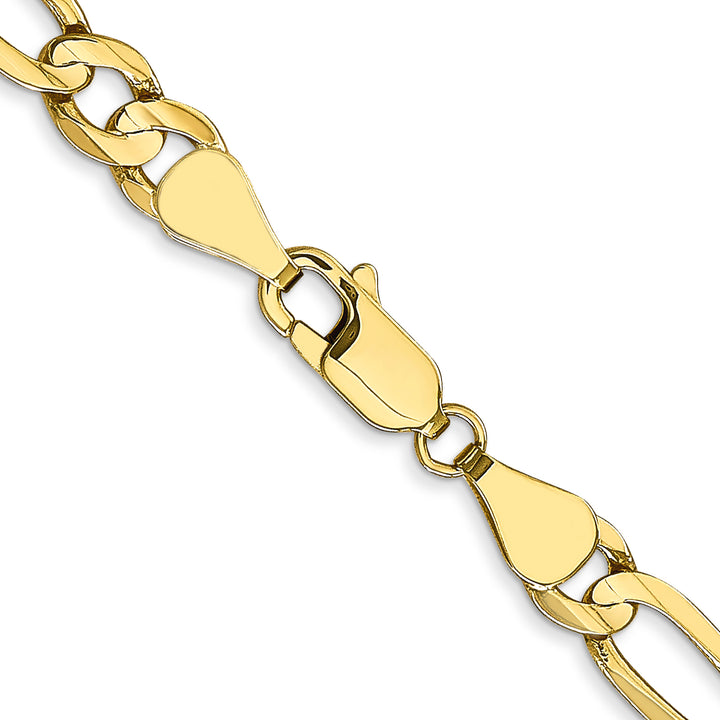 10K Yellow Gold 5.5mm Concave Open Figaro Chain