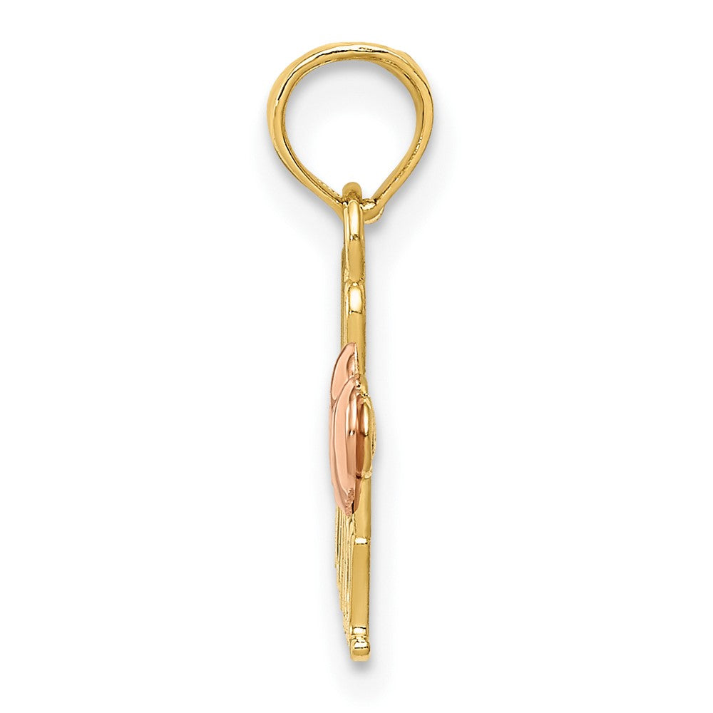 Lovely Rita's Pendants & Charms 10K Two-Tone Gold Solid Polished Medium We Heart NANA Charm