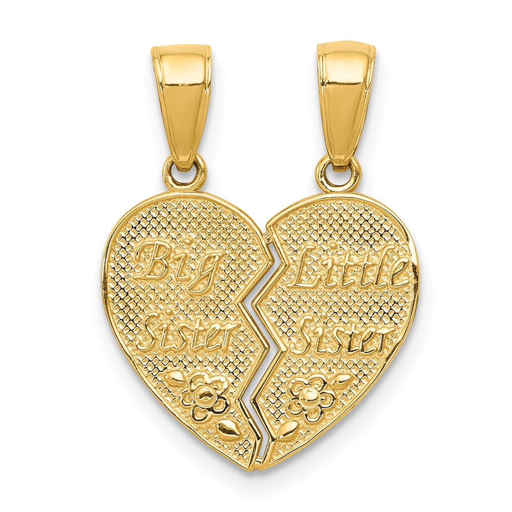 Lovely Rita's Pendants & Charms 10K Yellow Gold Medium Big Sister / Little Sister 2-Piece Charm