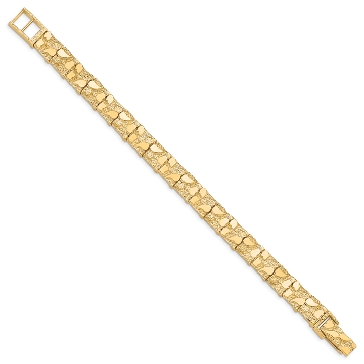 10K Yellow Gold 10.0mm Nugget Bracelet