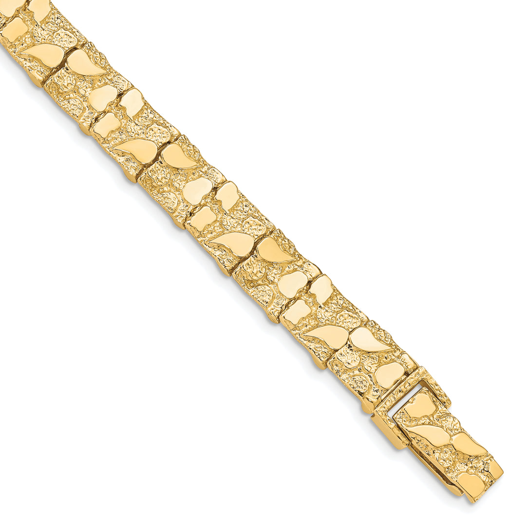 10K Yellow Gold 10.0mm Nugget Bracelet